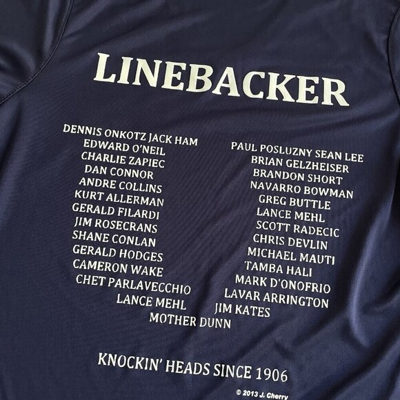 Rare Penn State Linebacker List Ladies V T-Shirt Nittany Lions Medium (F8) - Picture 8 of 8